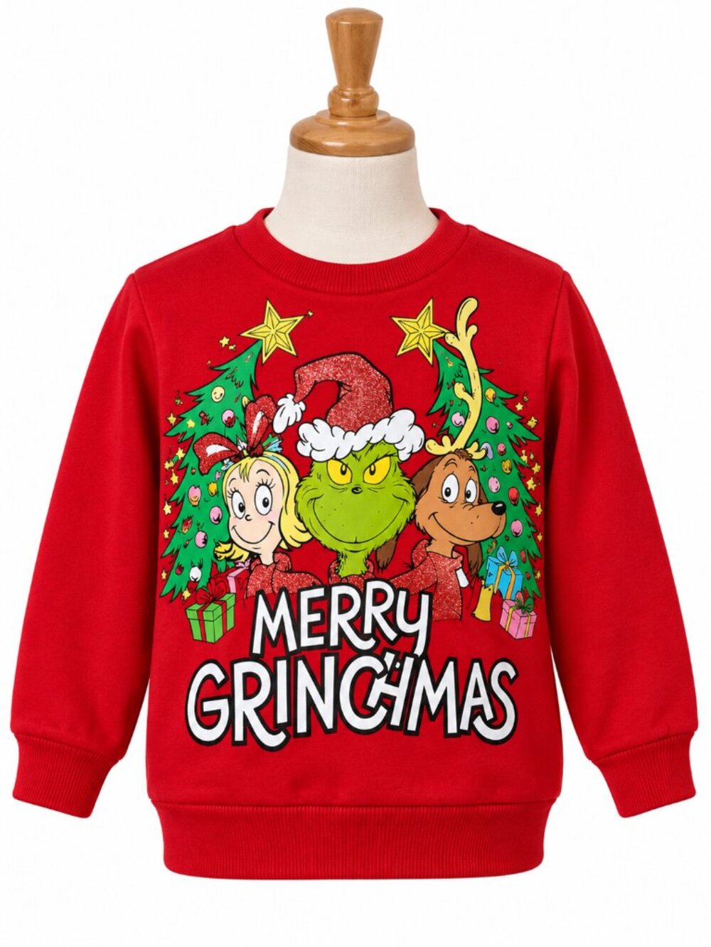 The Grinch 3T Red Merry Grinchmas Christmas Holiday Sweatshirt Dr. Seuss
